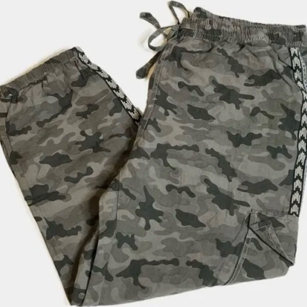 SALE NWT Sundance Constas Camo Women's Joggers Pants S Linen Comfy Relaxed